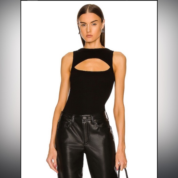 Enza Costa Black Reversible Half Moon Rib Tank Size XS - Picture 2 of 8